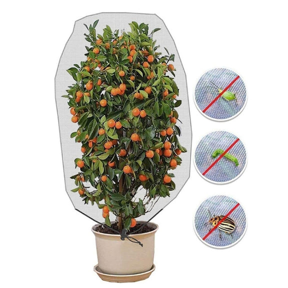 Plant Insect Cover Net With Drawstring Greenhouse Fruit Tree Bird Cover, Size: 1x1.5m(White)