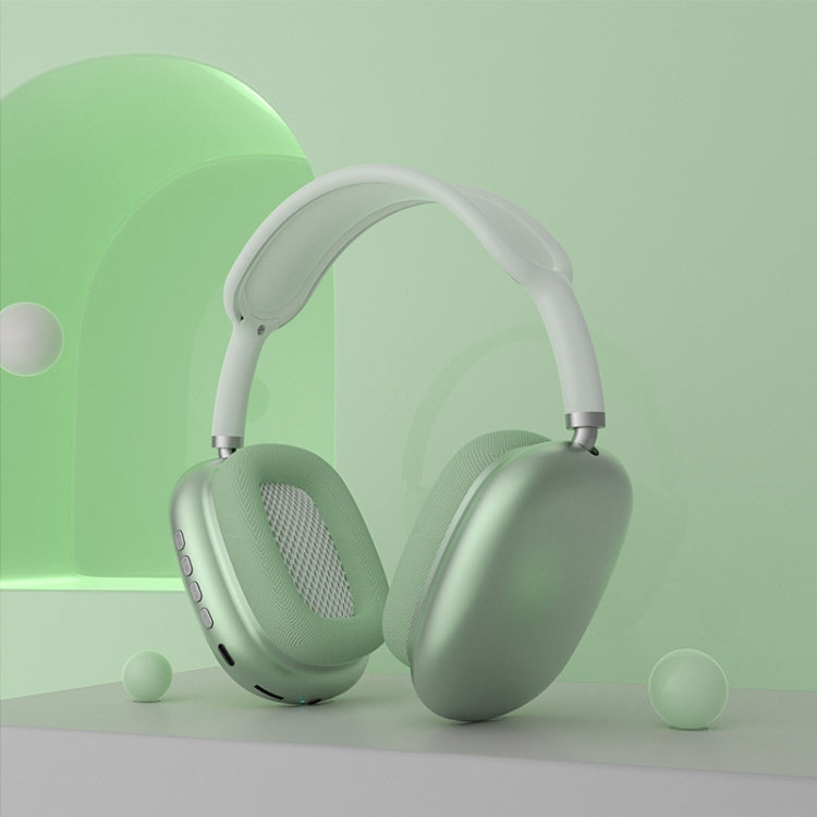 P9 Bluetooth 5.1 Subwoofer Wireless Headset Support AUX / TF Card(Green)