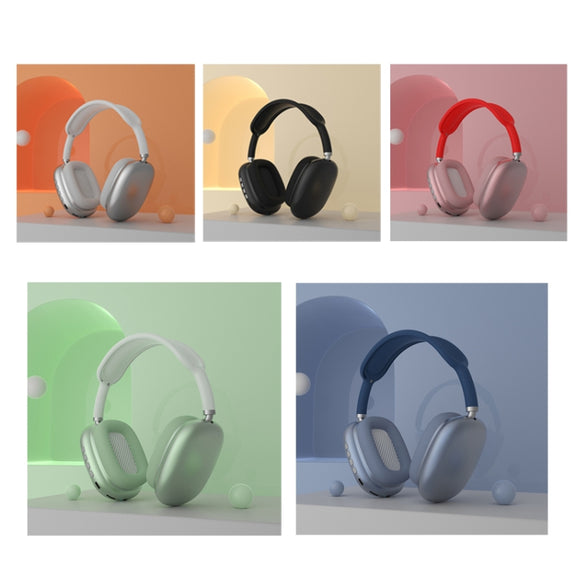 P9 Bluetooth 5.1 Subwoofer Wireless Headset Support AUX / TF Card(Red)