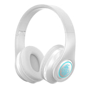 B39 Wireless Bluetooth Headset Subwoofer With Breathing Light Support TF Card(White)