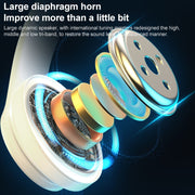 B39 Wireless Bluetooth Headset Subwoofer With Breathing Light Support TF Card(White)