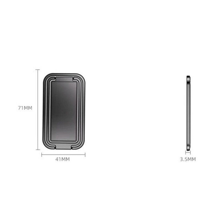 Square Folding Metal Holder Rotating Back Stick Desktop Phone Ring Holder(Space Silver)