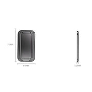 Square Folding Metal Holder Rotating Back Stick Desktop Phone Ring Holder(Space Silver)