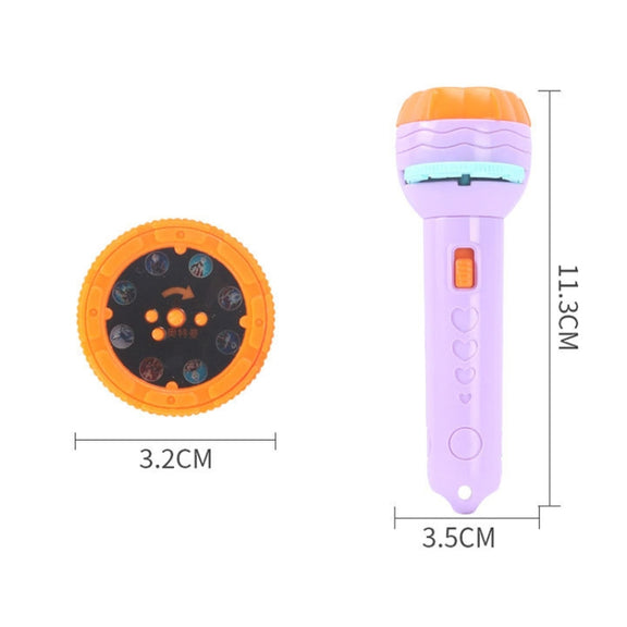 3 Sets Children Early Education Luminous Projection Flashlight, Specification: Purple + 40 Patterns