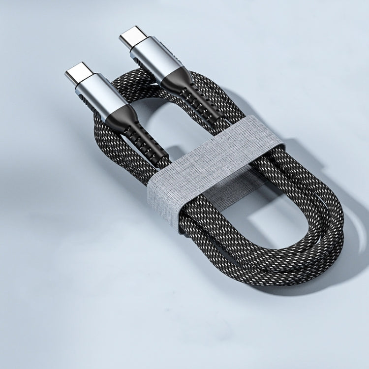 2m 100W PD Fast Charge Type-C Male to Male Data Sync Charging Braided Cable
