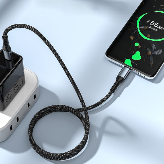 2m 100W PD Fast Charge Type-C Male to Male Data Sync Charging Braided Cable