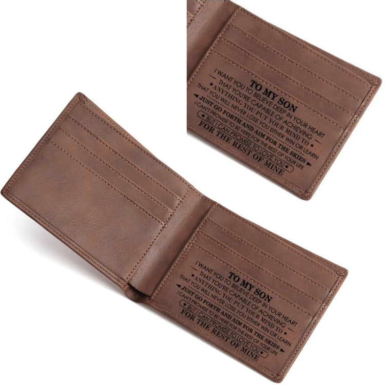 Vintage PU Leather Men Lettering Wallet(01 To Son)