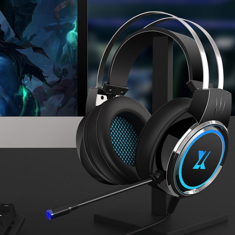 Heir Audio Head-Mounted Gaming Wired Headset With Microphone, Colour: X8 Double Hole Upgrade (Stars White)