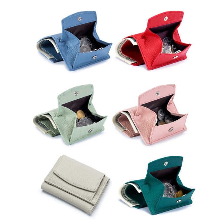 CL-2753 Leather RFID Short Coin Purse Wallet(Light Pink)