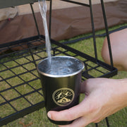 4 PCS / Set Outdoor Picnic Stainless Steel Cup With Storage Bag (Black)