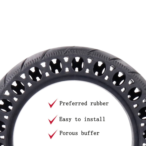 9.5 inch Electric Scooter Shock-Absorbing Honeycomb Solid Tires For Xiaomi Mijia M365(Black)