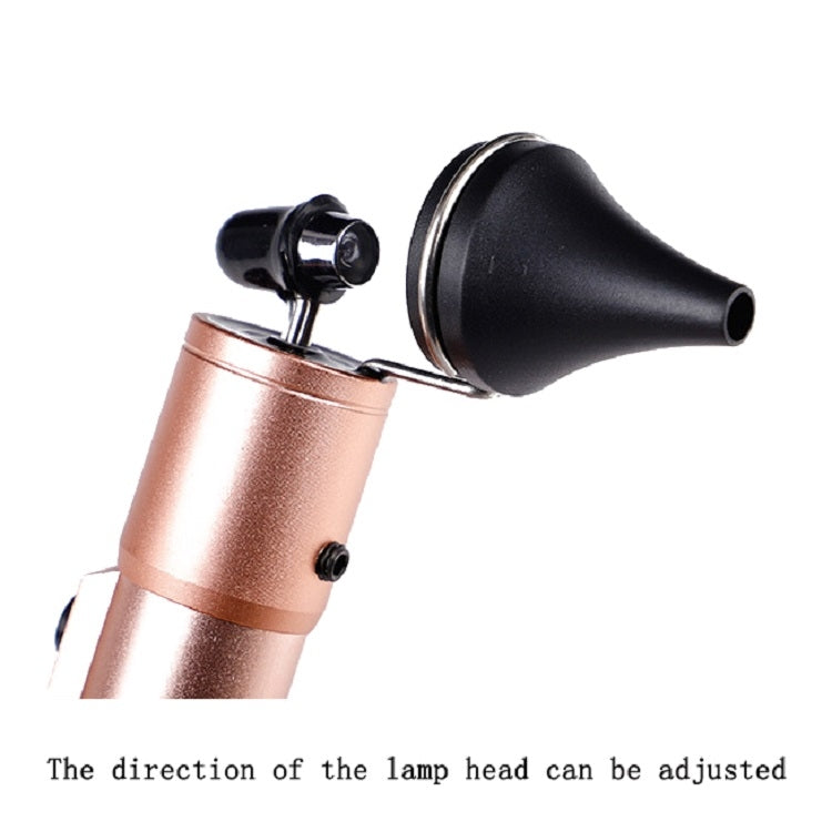 Ear Cleaning Hand Lamp USB Charging Otoscope(Rose Gold)
