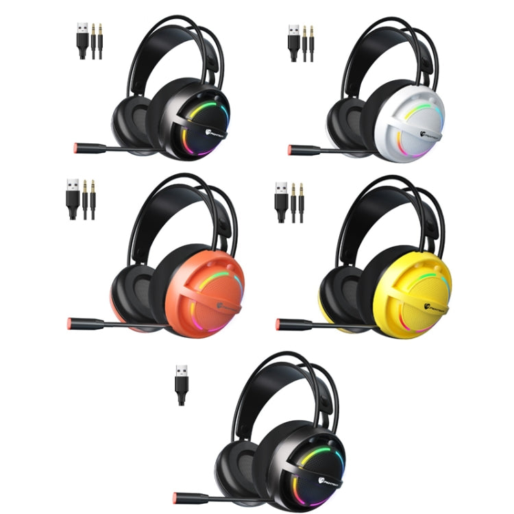 PANTSAN PSH-100 USB Wired Gaming Earphone Headset with Microphone, Colour: 3.5mm White