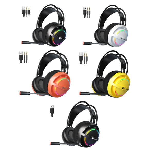 PANTSAN PSH-100 USB Wired Gaming Earphone Headset with Microphone, Colour: 3.5mm White