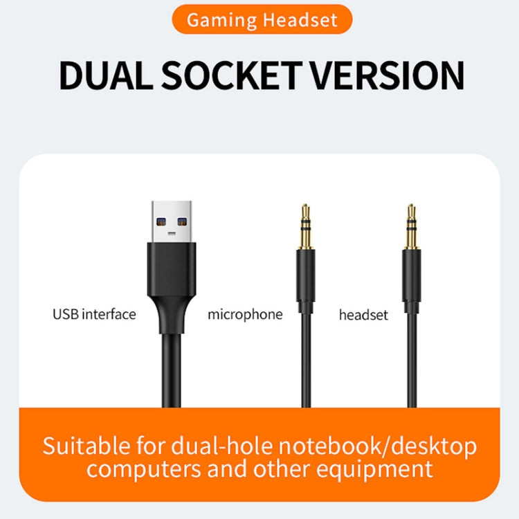PANTSAN PSH-100 USB Wired Gaming Earphone Headset with Microphone, Colour: 3.5mm Yellow
