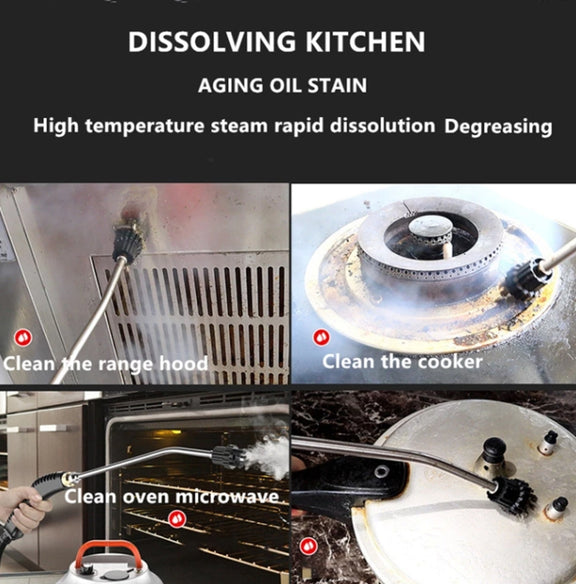 Steam Cleaner High Temperature Sterilization Cleaning Machine with 1L Water Tank 220V EU Plug(White)