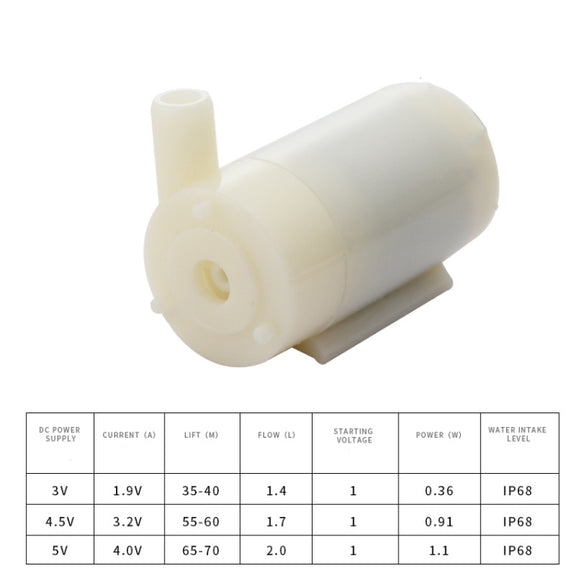 Quiet Mini Horizontal Vertical Submersible Pump, Style: White Horizontal