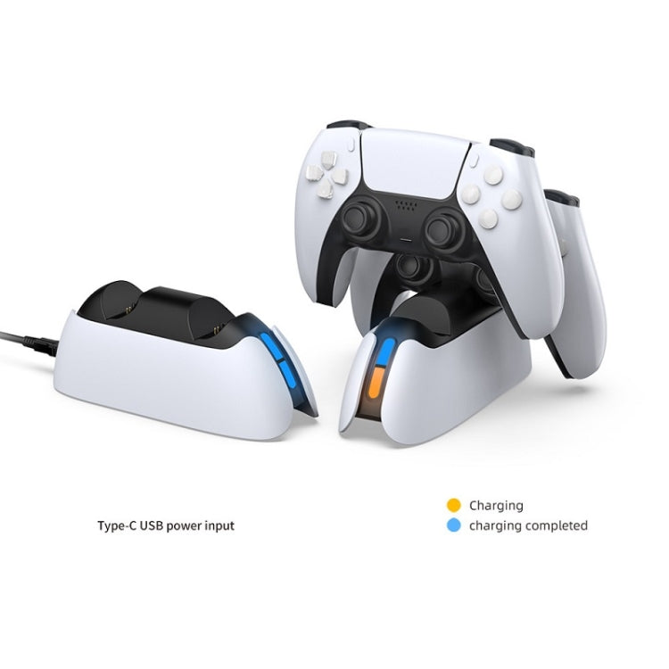 DOBE TP5-05103 Contact-Type Gamepad Charging Base With Indicator Light For PS5(White)