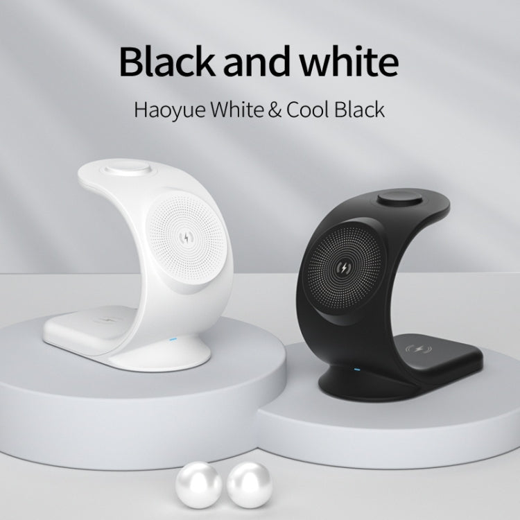 OJD-83 3 in 1 Magnetic Suction Vertical Bracket Wireless Charger for Mobile Phone & iWatch & AirPods(White)