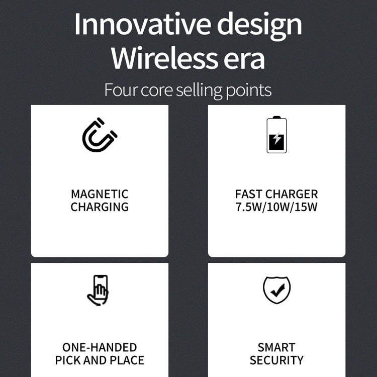 OJD-83 3 in 1 Magnetic Suction Vertical Bracket Wireless Charger for Mobile Phone & iWatch & AirPods(White)