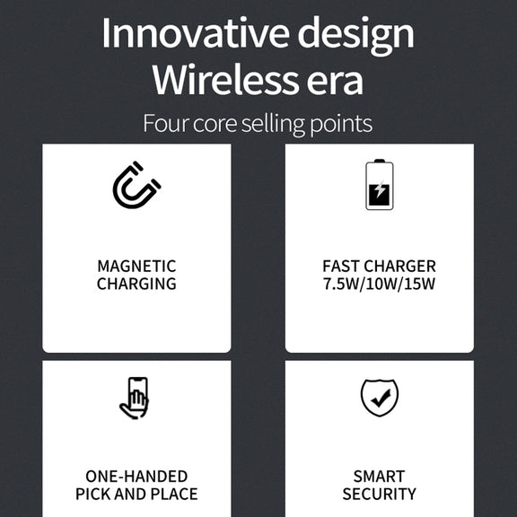OJD-83 3 in 1 Magnetic Suction Vertical Bracket Wireless Charger for Mobile Phone & iWatch & AirPods(White)
