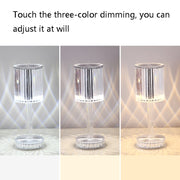 USB Charging Touch Diamond Crystal Table Lamp, Specification: USB Charging(RGB with Remote Control 16 Color)(Transparent)