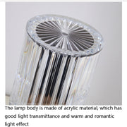 USB Charging Touch Diamond Crystal Table Lamp, Specification: USB Charging(RGB with Remote Control 16 Color)(Transparent)