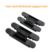 Three-Dimensional Adjustable Cross Hinge Folding Door Concealed Hinge, Specification: No. 2 Sand Silver 60kg