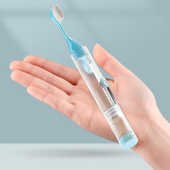 ETRAVEL Travel Portable Folding Toothbrush Set(Sky Blue)