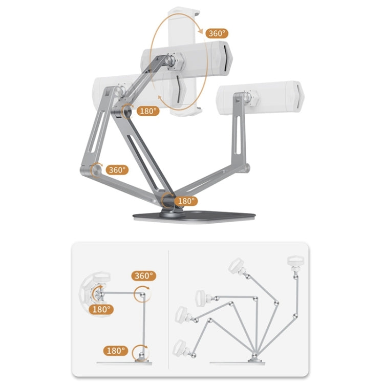 Boneruy P47 Tablet Computer Stand Desktop Mobile Phone Stand(Black)