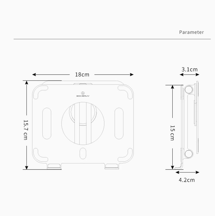 Boneruy L04mini 360 Degree Rotating Aluminum Alloy Tablet Laptop Holder(Silver)