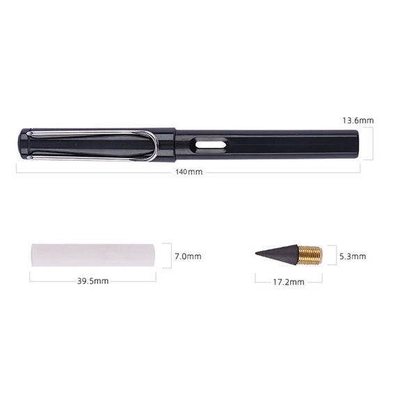 5 PCS No Ink No Need To Sharpen Drawing Sketch Pen Not Easy To Break Erasable HB Writing Pencil(Black)