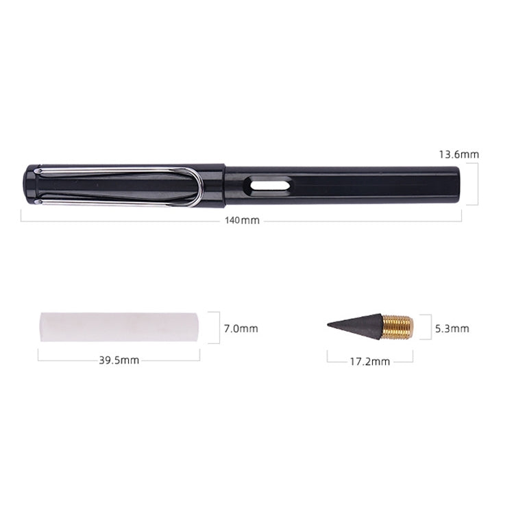 5 PCS No Ink No Need To Sharpen Drawing Sketch Pen Not Easy To Break Erasable HB Writing Pencil(Black)