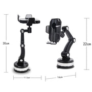 X-0566 Big Suction Cup Car Phone Holder Center Console Phone Holder(Black Gray)