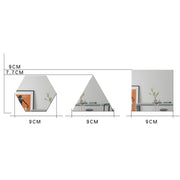 Ym300 16 PCS / Set Home Personal Wall Stickers DIY Acrylic Wall Decorative Mirror(Hexagon Silver)