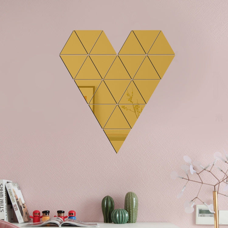 Ym300 16 PCS / Set Home Personal Wall Stickers DIY Acrylic Wall Decorative Mirror(Hexagon Silver)