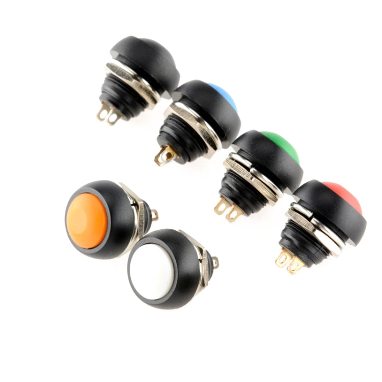 10 PCS Small Water-resistant Self-Reset Button Switch(Black)