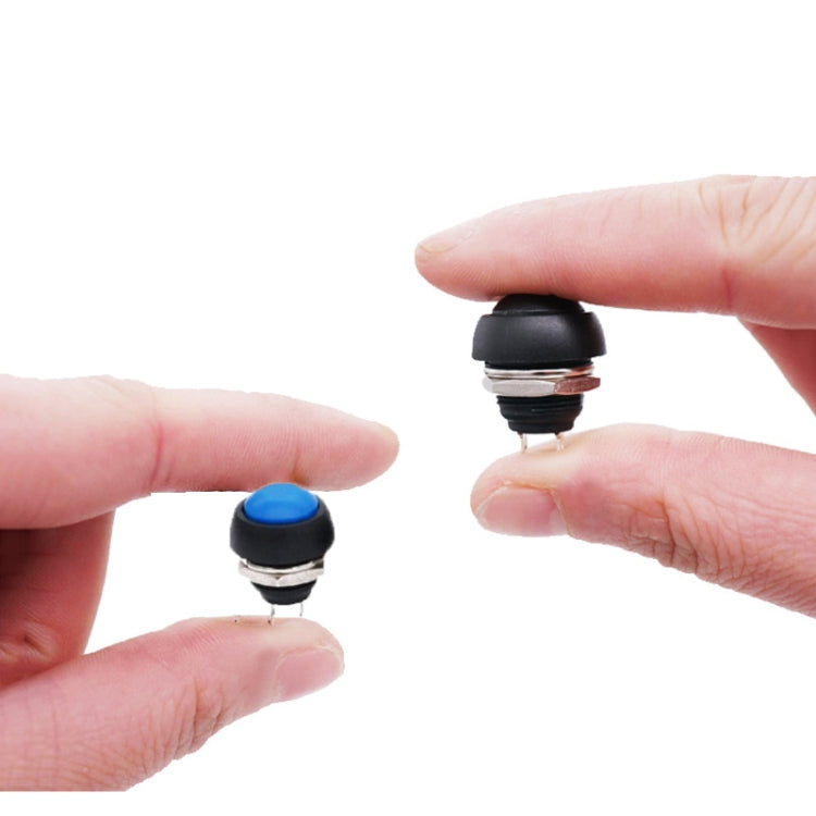 10 PCS Small Water-resistant Self-Reset Button Switch(Black)