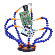 Universal Six-Jaw Aluminum Alloy Welding Station Power Distribution Board Welding Tool, Style: Backplane + 6 Claw Clamp(Black Bottom Plate)