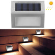 6 LED Solar Stainless Steel Stair Ladder Lamp Wall Light(Warm Light) - LED Street Light by PMC TechLife | Online Shopping South Africa | PMC TechLife
