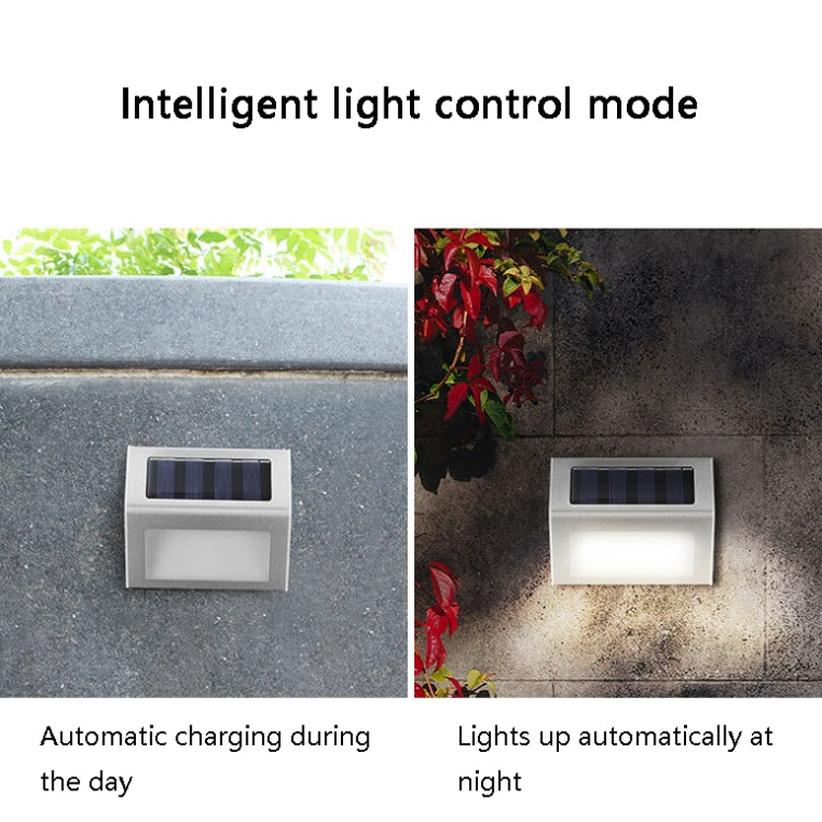 6 LED Solar Stainless Steel Stair Ladder Lamp Wall Light(White Light)