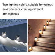 6 LED Solar Stainless Steel Stair Ladder Lamp Wall Light(White Light)