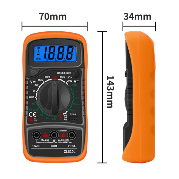 ANENG XL830L Multi-Function Digital Display High-Precision Digital Multimeter, Specification: Standard+10A Extra Tip Pen(Green)