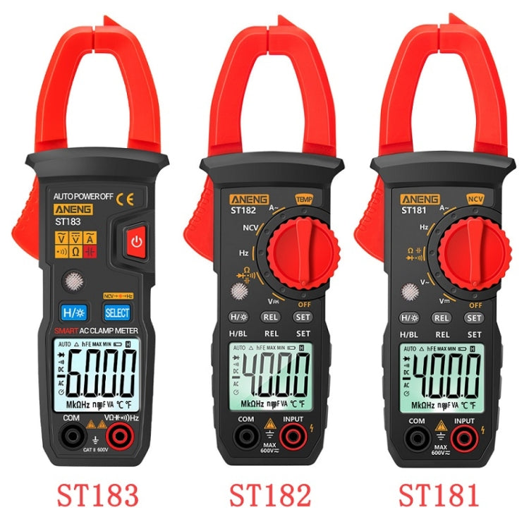 ANENG Intelligent Digital Backlit Clamp-On High-Precision Multimeter, Specification: ST183 6000-counts