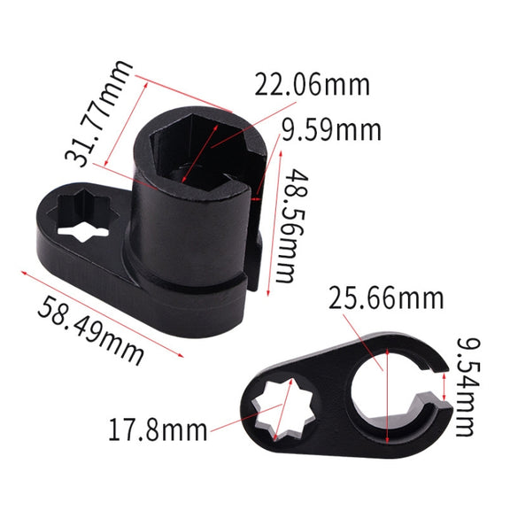 22mm Car Oxygen Sensor Sleeve Disassembly Wrench Tool(1/2 inch Plum Angle)