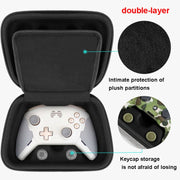 Baona EVA Hard Shell Gamepad Storage Bag For PS5 / PS4 / Xbox / Switch Pro, Style: Double-layer Gray