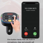 C20 USB Car Bluetooth MP3 Music Player With Colorful Lights