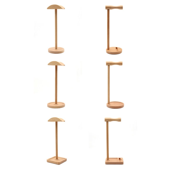 AM-EJZJ001 Desktop Solid Wood Headset Display Stand, Style: B
