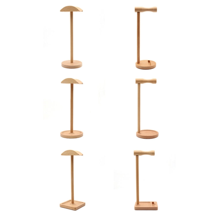 AM-EJZJ001 Desktop Solid Wood Headset Display Stand, Style: C