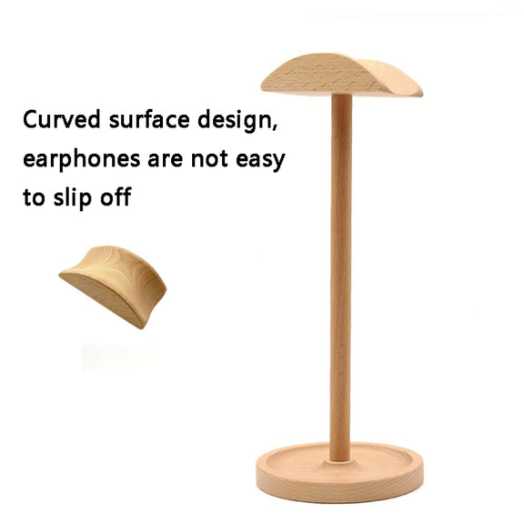 AM-EJZJ001 Desktop Solid Wood Headset Display Stand, Style: C